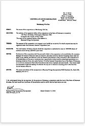 Certificate of Incorporation of Moolmang USA Inc.