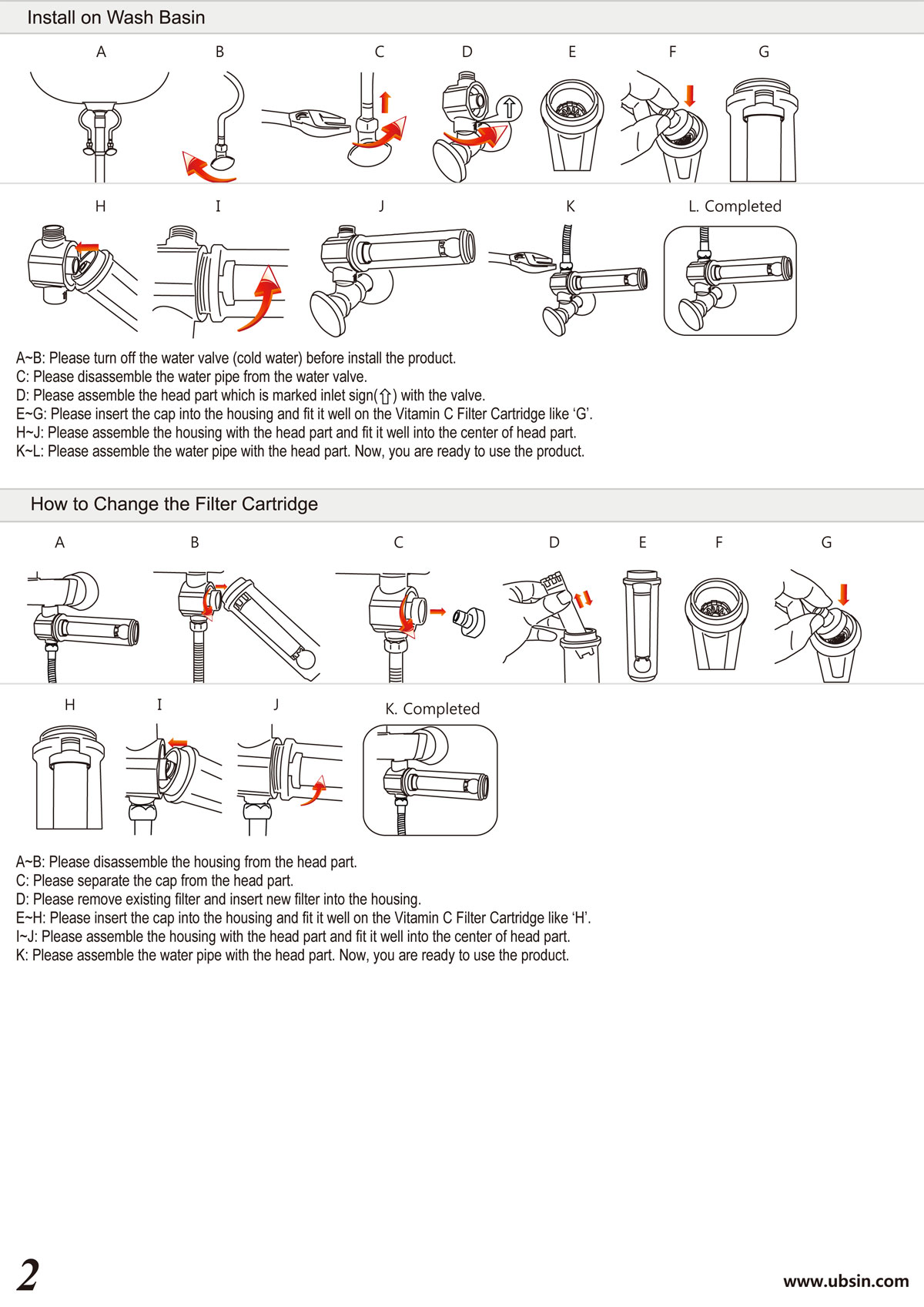 vita clean shower filter install maunal_2